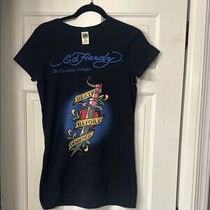 Ed Hardy Black Graphic Tee